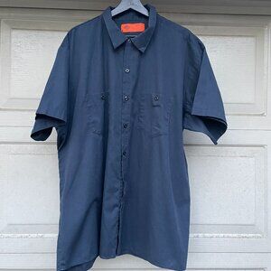 Dickies 1574 Navy Blue Short Sleeve Work Shirt Streetwear Oversized 3XL